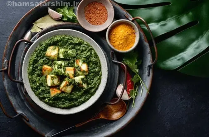 پالک پنیر Palak Paneer غذای هندی