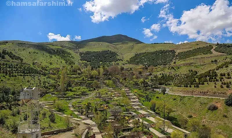 پارک آبیدر در جوار کوه آبیدر از نمای بالا