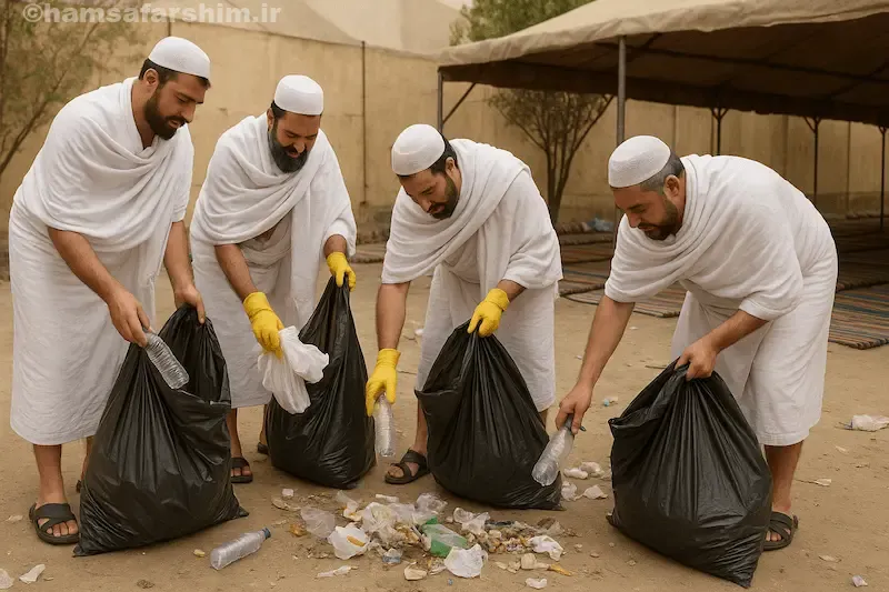 تمیز نگه داشتن موکب‌ها و مسیر زیارت