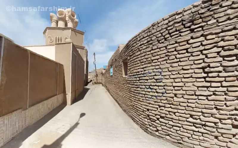 مواد و مصالح به کار رفته بادگیر چپقی