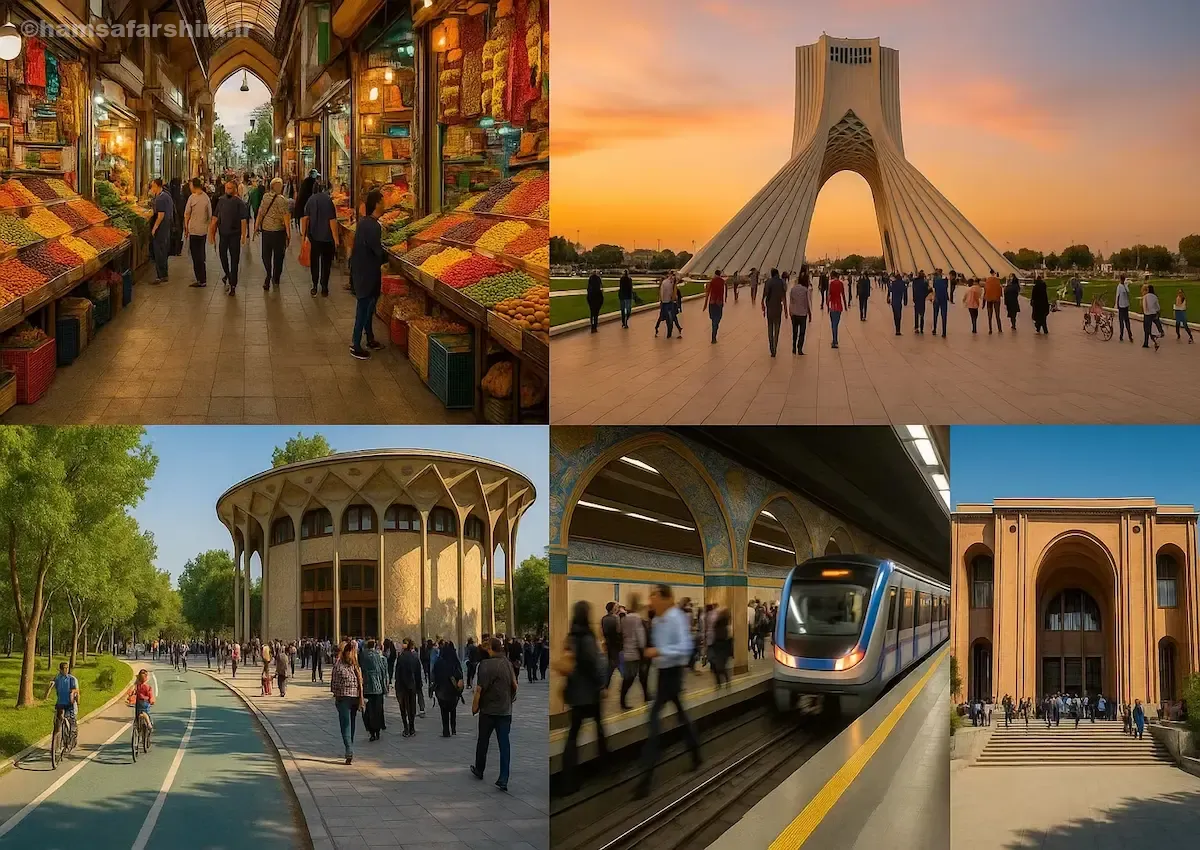 راهنمای کامل جاهای دیدنی تهران با مترو