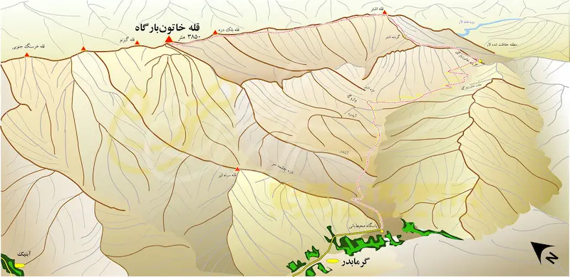 مسیرهای اصلی صعود از گرمابدر